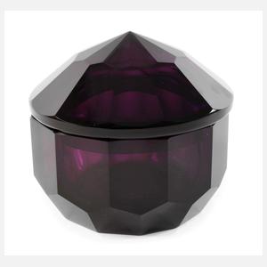 Moser Deckeldose Art déco