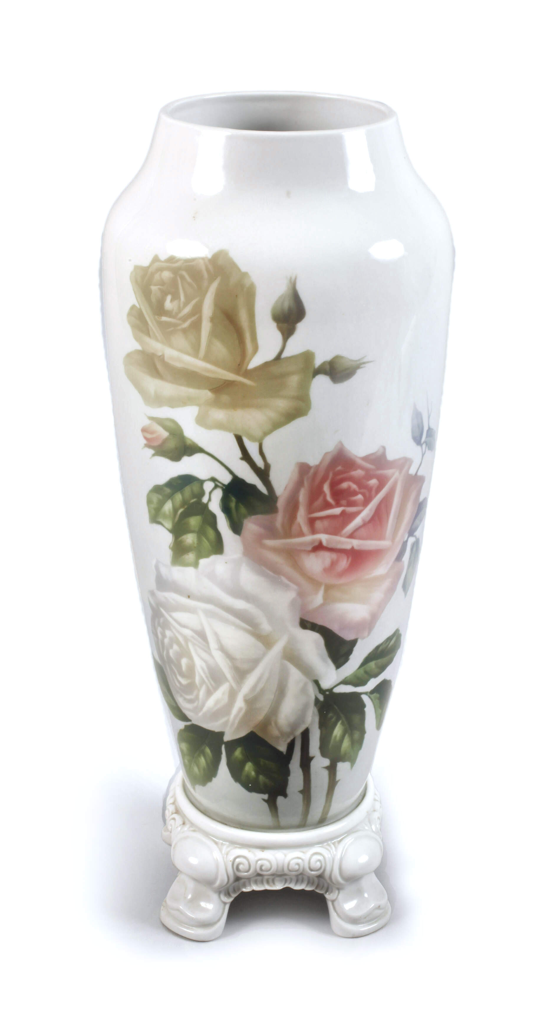 Fraureuth große Vase mit Reliefsockel