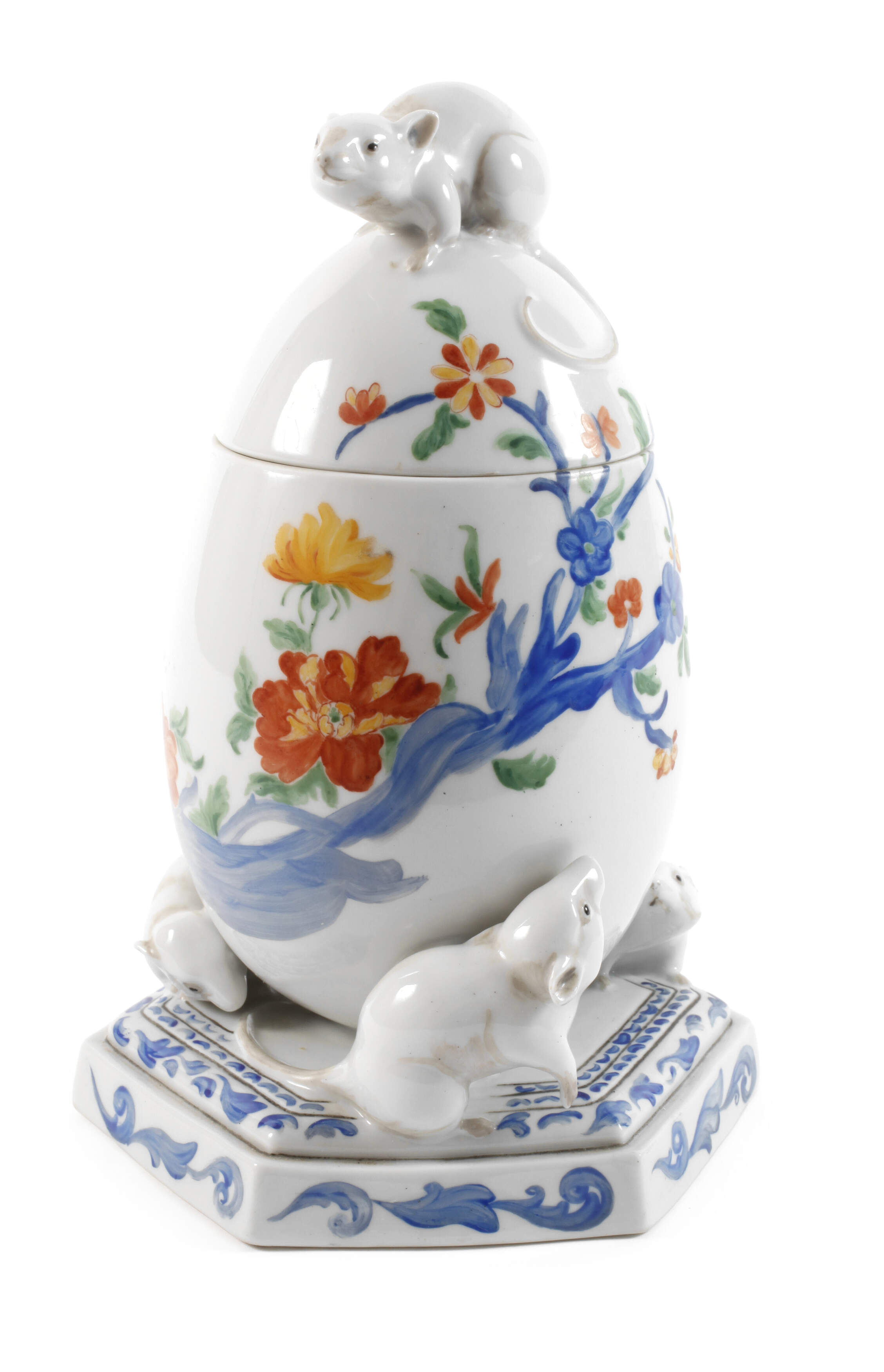 Fraureuth "Osterei stehend" als Dose mit Mäusen