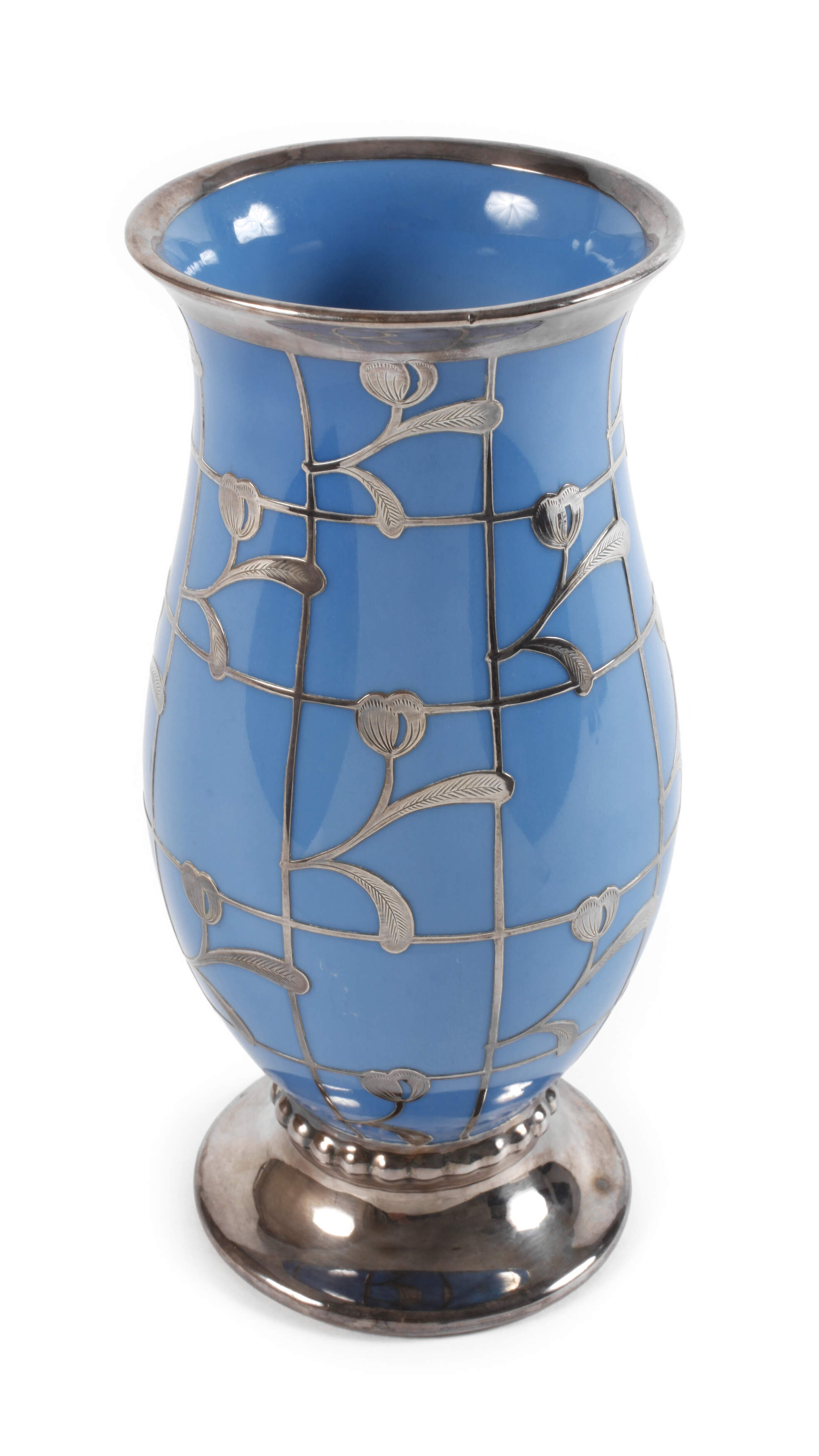 Hutschenreuther Hohenberg Vase Silberoverlay