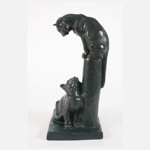 Katzenpaar Art Déco