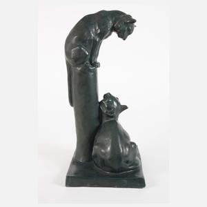 Katzenpaar Art Déco