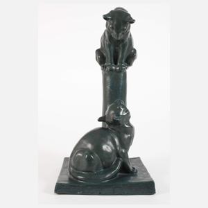 Katzenpaar Art Déco