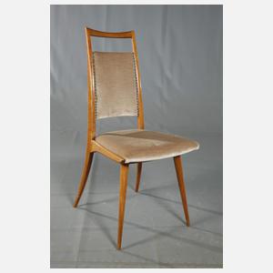 Sechs elegante Esszimmerstühle