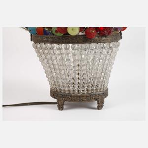 Tischlampe als Blütenkorb
