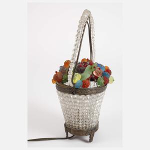 Tischlampe als Blütenkorb