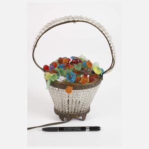 Tischlampe als Blütenkorb