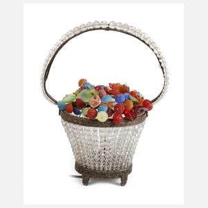 Tischlampe als Blütenkorb