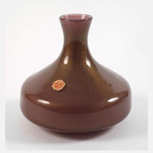 Murano Vase mit zerplatzter Goldfolie