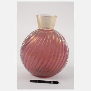 Murano Vase "Incrociato Oro"