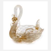 Archimede Seguso, Murano Schale als Schwan111