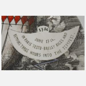 Fornasetti Italien Teller "Mongolfière"