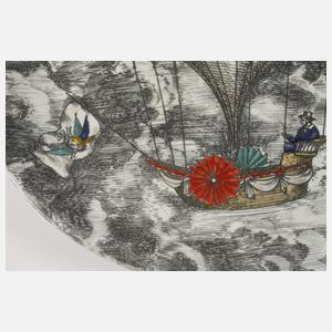 Fornasetti Italien Teller "Mongolfière"