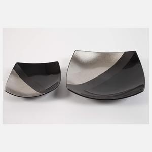 Rosenthal fünfteiliges Set "Porcelaine Noire"