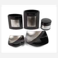 Rosenthal fünfteiliges Set "Porcelaine Noire"111