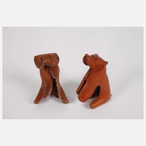 Set Deru Miniatur-Leder-Spieltiere