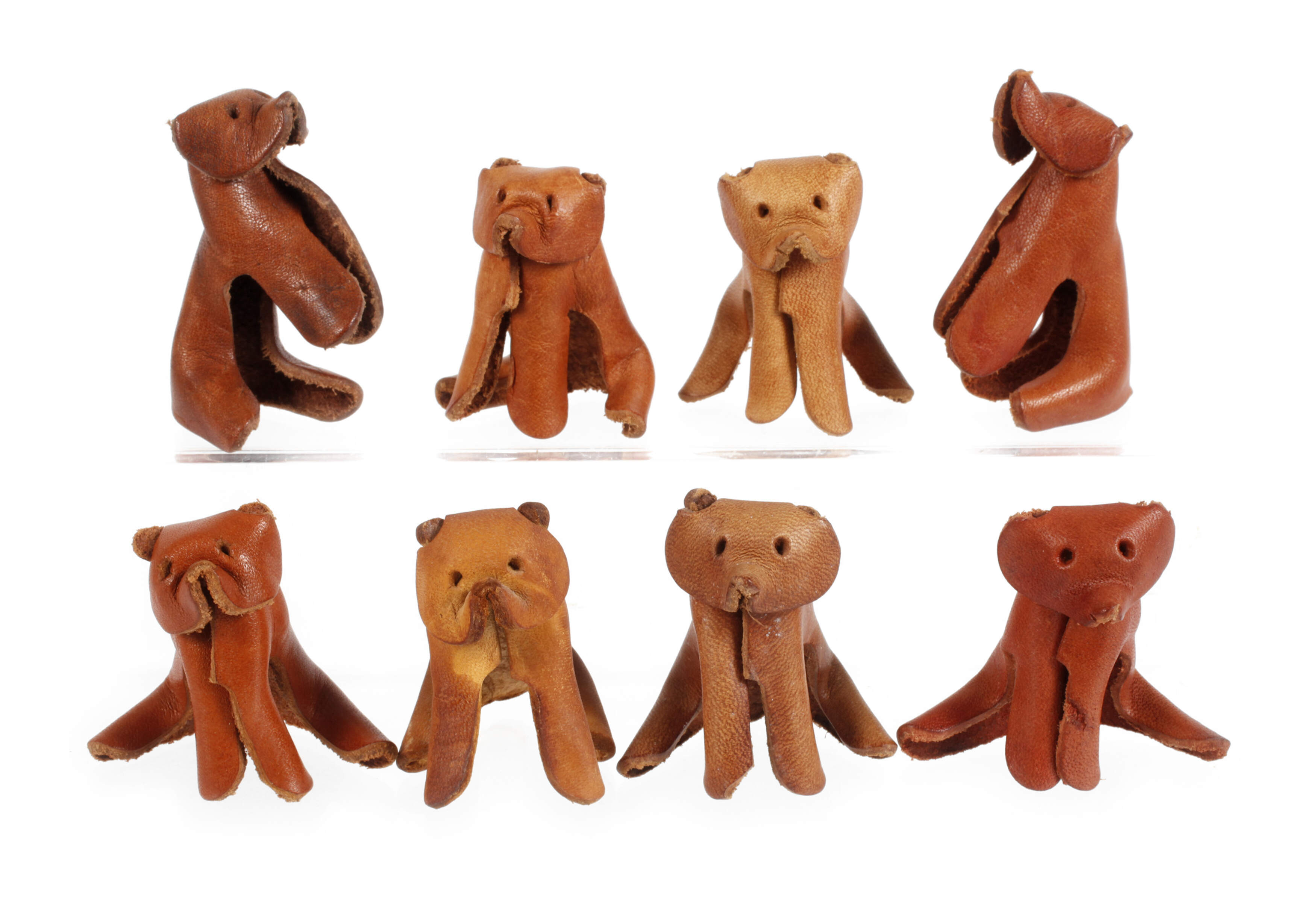 Set Deru Miniatur-Leder-Spieltiere