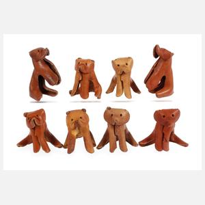 Set Deru Miniatur-Leder-Spieltiere