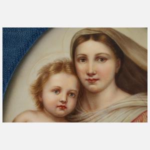 Hutschenreuther Bildplatte "Sixtinische Madonna"