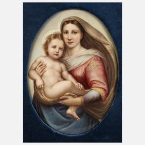 Hutschenreuther Bildplatte "Sixtinische Madonna"