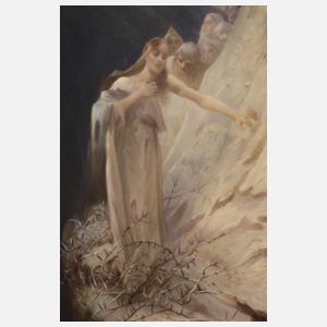 KPM Berlin Bildplatte "Der dornige Pfad"