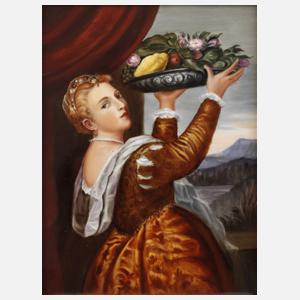 Bildplatte "Mädchen mit Fruchtschale"