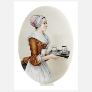 Wallendorf Bildplatte "Schokoladenmädchen"