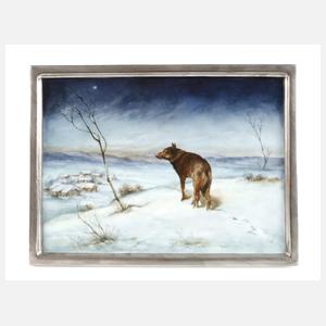 Bildplatte "Der einsame Wolf "