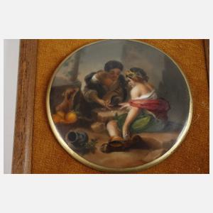 Drei kleine Bildplatten orientalische Kinderszenen