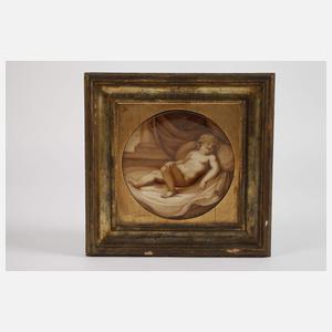 KPM Berlin Bildplatte schlafender Putto