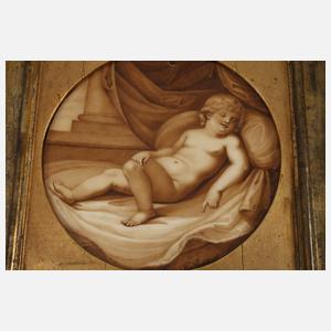 KPM Berlin Bildplatte schlafender Putto