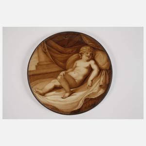 KPM Berlin Bildplatte schlafender Putto