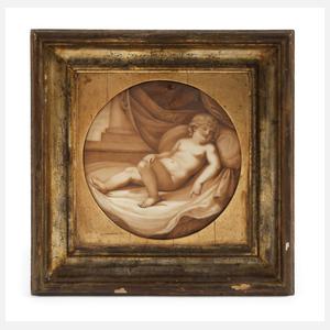 KPM Berlin Bildplatte schlafender Putto