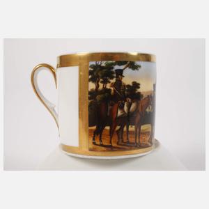 Althaldensleben Ansichtentasse Soldatenszene