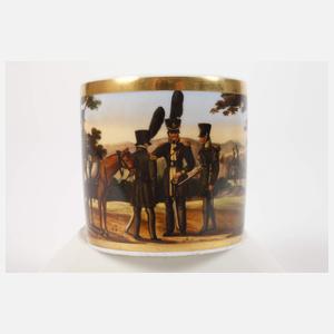 Althaldensleben Ansichtentasse Soldatenszene