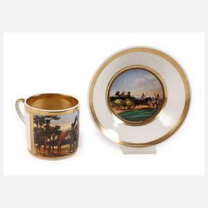 Althaldensleben Ansichtentasse Soldatenszene