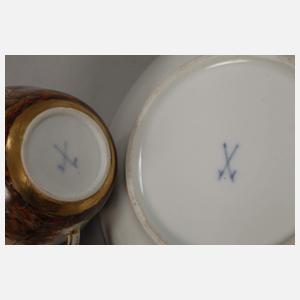 Prunkvolle Mokkatasse Fischerszene