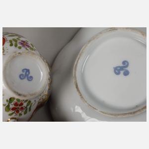 Prunkvolle Mokkatasse Kauffahrteiszene