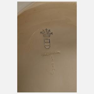 Wahliss Wien Nymphen mit Amoretten im Fass