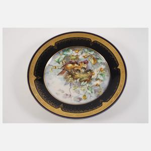 Vier Zierteller Vogelmotiv