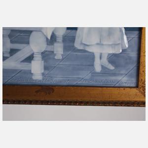 Limoges Bildplatte Pâte sur Pâte-Technik