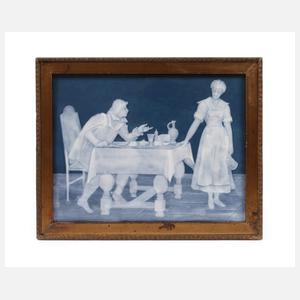 Limoges Bildplatte Pâte sur Pâte-Technik