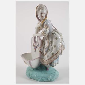 Edeldame und Rosenkavalier mit Blumenschale