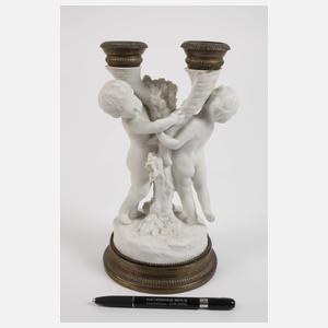 Paar Puttengruppen als Kerzenleuchter