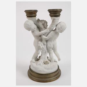 Paar Puttengruppen als Kerzenleuchter