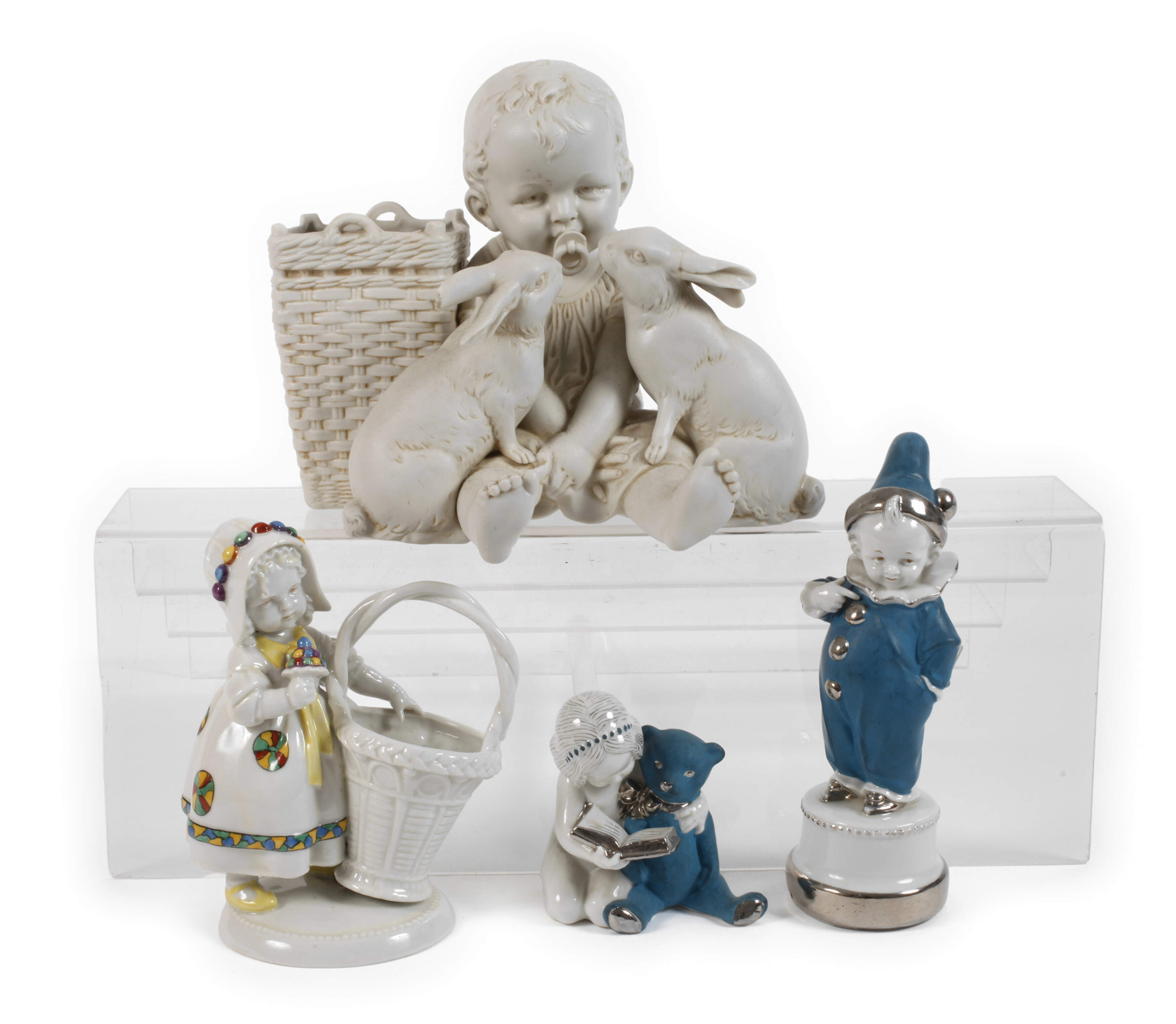 Hertwig & Co. Katzhütte Konvolut Kinderfiguren