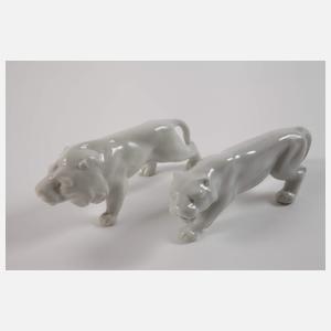 Heubach Singvogel und Miniatur Löwenpaar