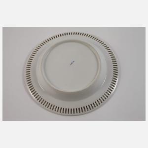 KPM Berlin vier Durchbruchteller Hausmalerei