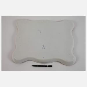 Meissen sechs Tassen mit Tablett "Zwiebelmuster"