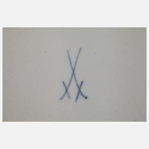 Meissen sechs Tassen mit Tablett "Zwiebelmuster"